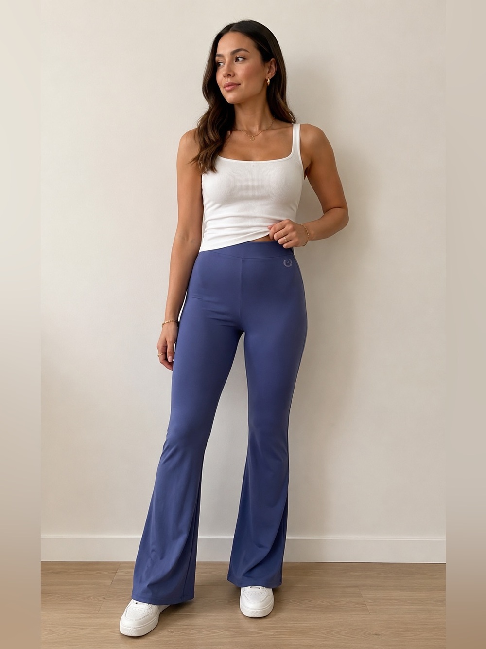 PINK Victoria's Secret Navy Blue Flared Leggings Size L